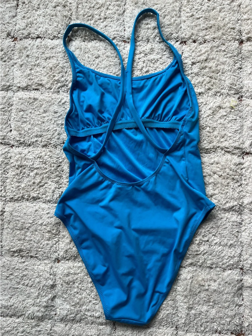 Andie Marina One-Piece Swimsuit, Bright Turquoise Blue, Size MT